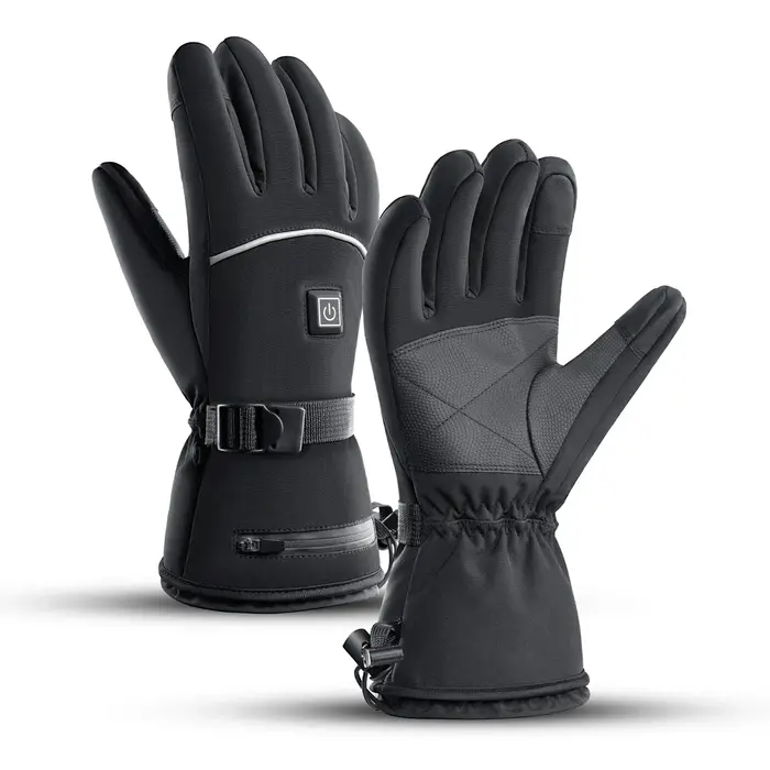 Gants chauffants électriques Moto hiver Moto gants chauffants chaud imperméable Rechargeable chauffage gants thermiques pour motoneige