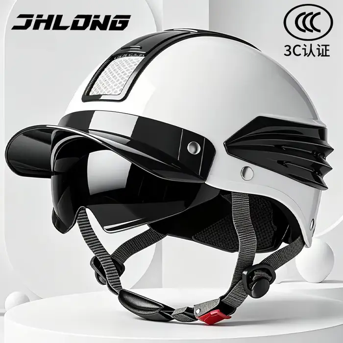 Casque de moto vintage demi-coque respirant pour l'été