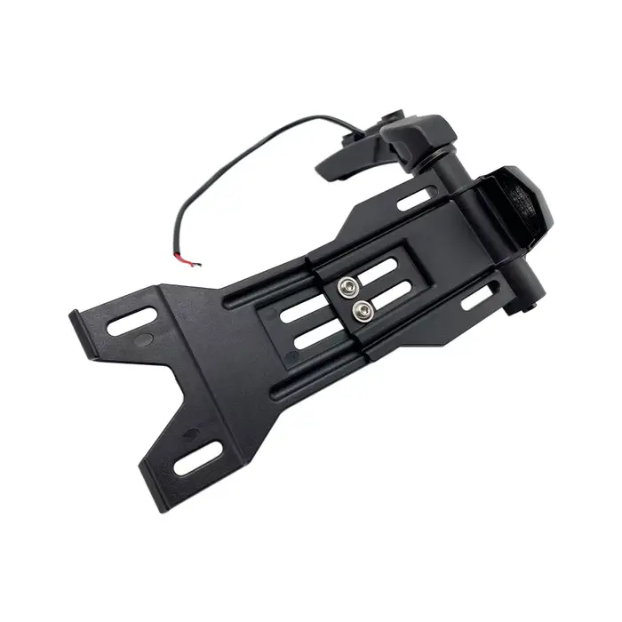 Kit de relocalisation de plaque d'immatriculation latérale avec support d'affichage LED adapté pour 