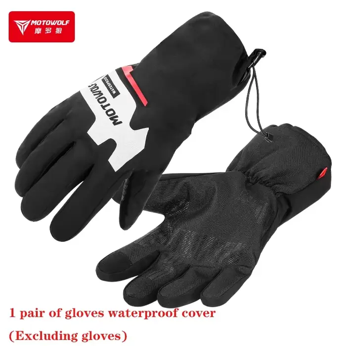 Gants de moto d'hiver pour hommes, imperméables, imperméables, couverture de pluie, coupe-vent, chau