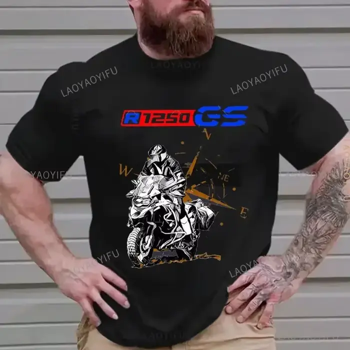 Mode R1200GS moto aventure RT1200 R1200RT R1200 Fans coton T-Shirt je suis un GS Overlander Ride ave
