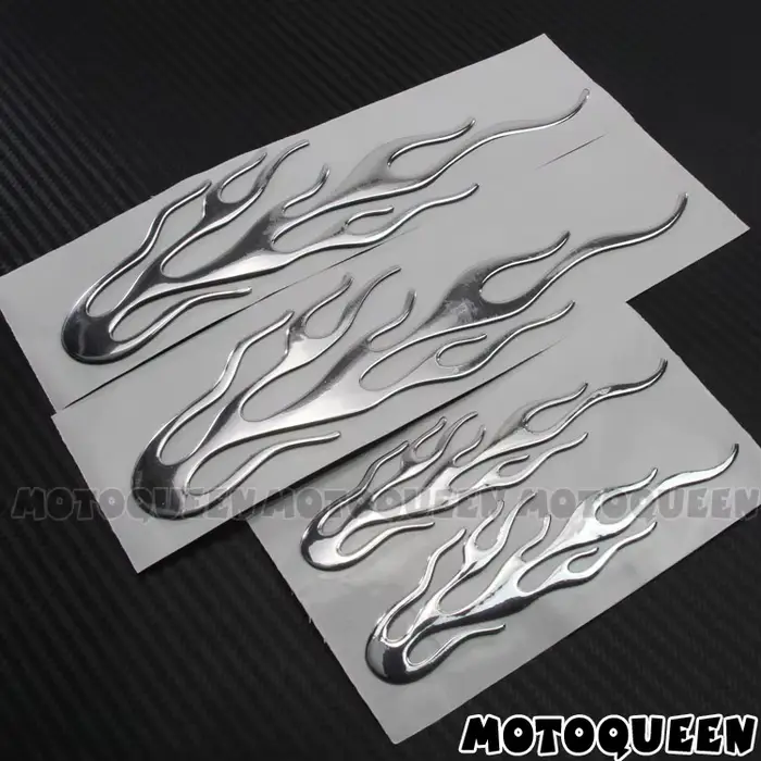 Autocollants 3D flamme feu moto PVC décalcomanies réservoir Pad casque coque vent côté couverture bo