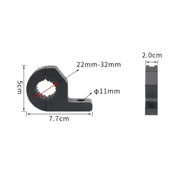 Support de lampe frontale de moto, Support réglable 19mm-26mm, Support de montage de projecteur de p