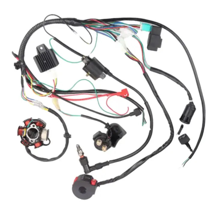 Faisceau de câblage électrique complet, bobine CDI pour moto 50cc 70cc 90cc 110cc 125cc, ATV Quad Pi