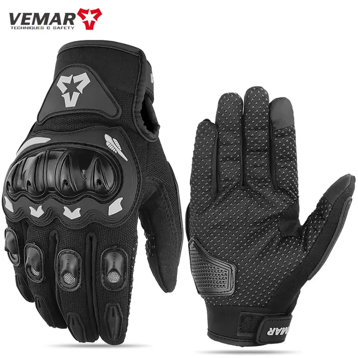 Vemar-Gants de moto respirants à écran tactile pour hommes, gants de course de motocross, gants de vélo en maille, été