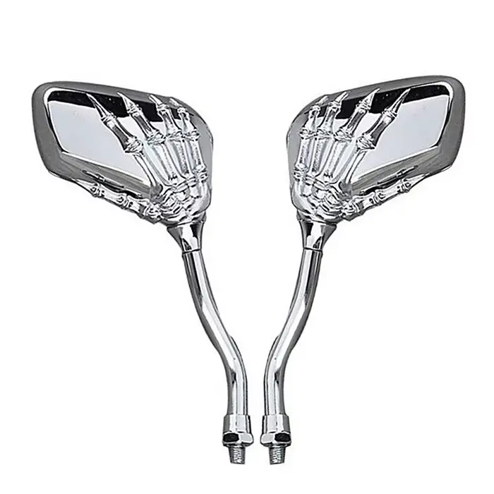 Rétroviseurs universels pour moto, accessoires pour Honda Shadow 600 VT 750, Suzuki Ltz 400, Kawasaki Skull Hand, 1 paire