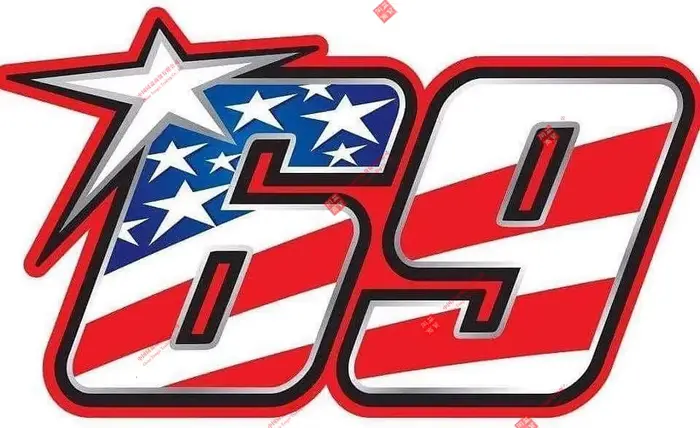 Autocollants pour casque de course, deux pièces de tri NICKY Hayden MOTO GP KID 69 R.i.p