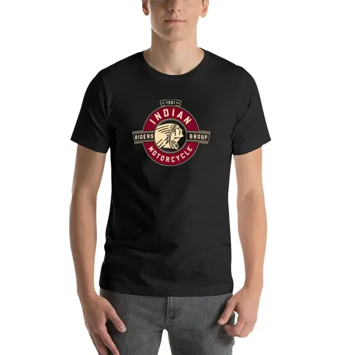 T-shirt de moto vintage indien pour hommes