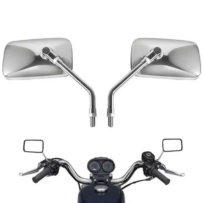 Rétroviseurs chromés classiques pour moto, 10MM, pour Honda Rebel 250 Magna 750