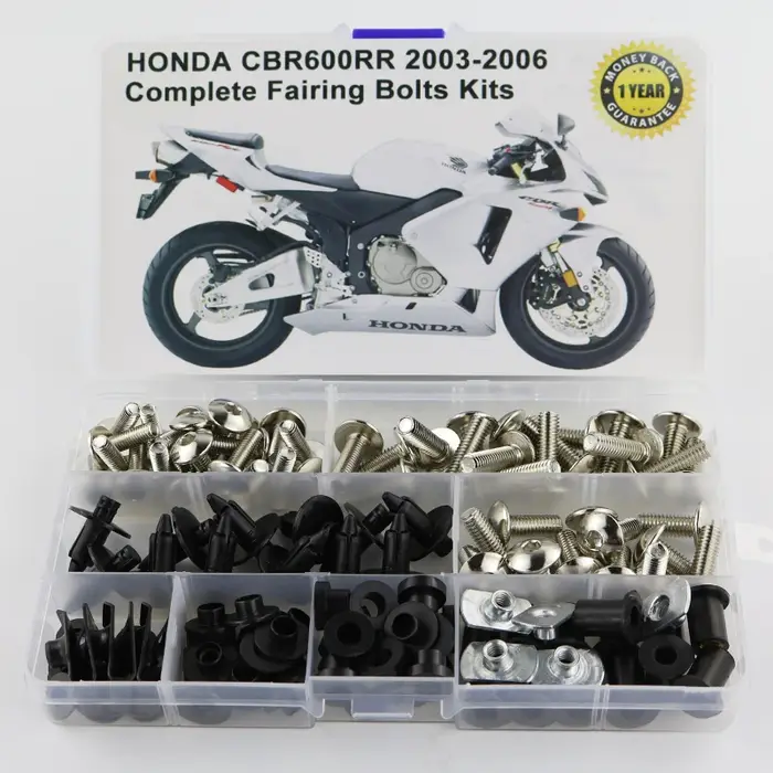 Kit complet de boulons de carénage pour moto Honda CBR600RR 2003 2004 2005 2006, vis de fixation de 