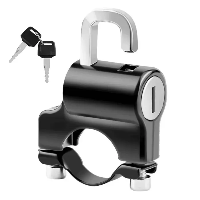Mini serrure de casque portable, antivol, serrure de sécurité, tout en métal, 2 prédire, guidon 22-2