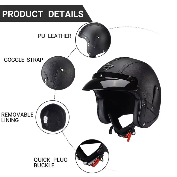 Casque de moto rétro classique allemand