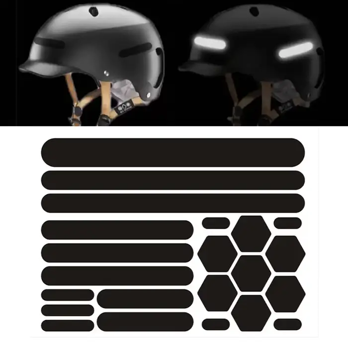 Autocollants réfléchissants pour casques de moto