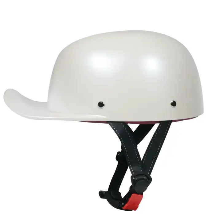 Casque de moto demi-visage pour hommes et femmes, casques rétro vintage, casquette de baseball, casq