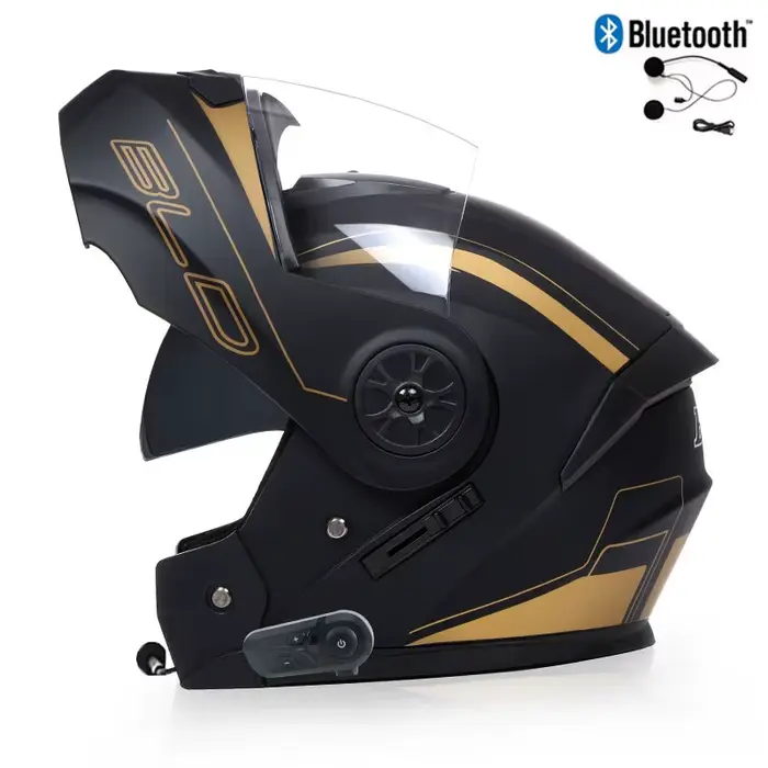 Bluetooth modulaire double lentille Moto sécurité descente rabattable casques hommes femmes Motocros