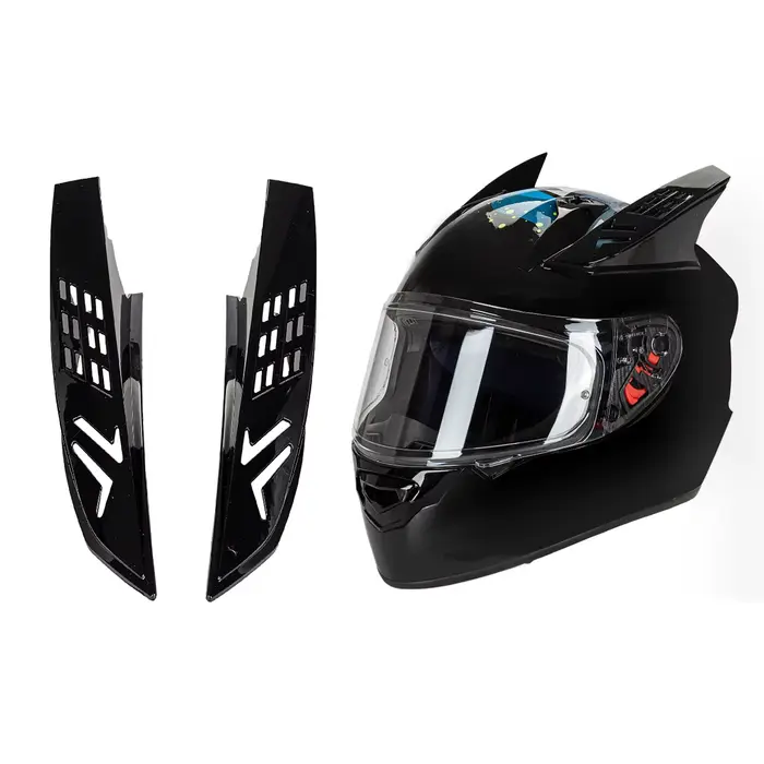 Oreilles de casque de moto, cornes de protection Punk, accessoires de moto élégants, pièces de décor