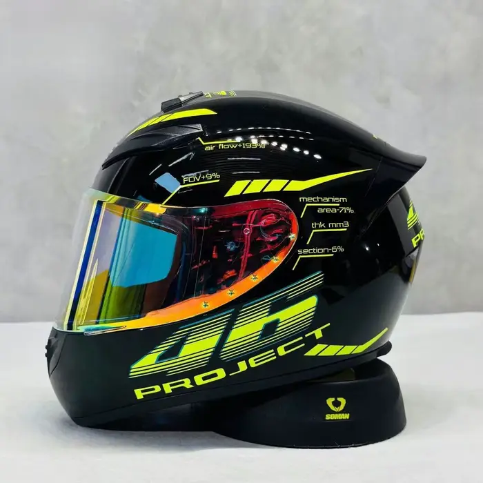 Casque intégral élégant et élégant pour scooters et cyclomoteurs, unisexe, approuvé DOT avec une vis