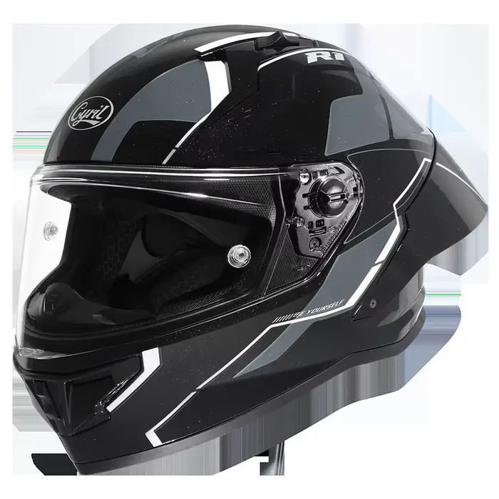 Casque de moto intégral rétro casques légers de motocross avec visières magnétiques