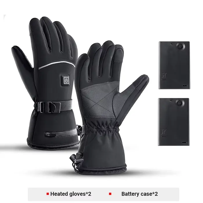 Gants de Moto chauffants hiver gants de ski de motoneige chauds écran tactile étanche chauffage Rech