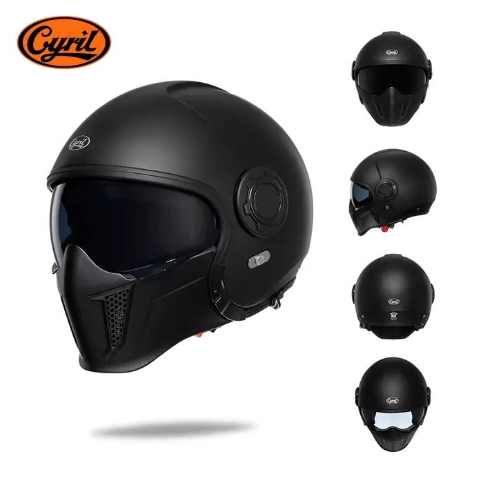 Casque intégral de Moto modulaire casques ouverts Double lentille DOT ECE approuvé CYRIL OP12A homme