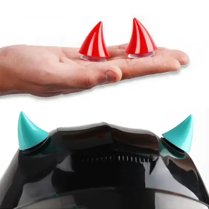 2 Pièces Accessoires de Décoration Personnalisés pour Casque Moto Tout-Terrain : Cornes en Caoutchouc Mignonnes