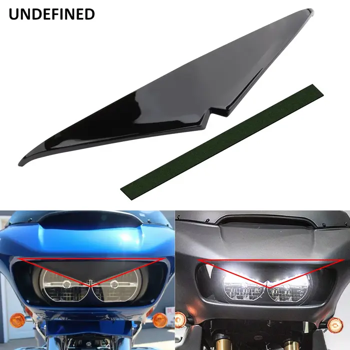 Garniture de phare de moto pour Harley Road Glide Special CVO FLTRX 2015 – 2023, sourcil, paupière, 