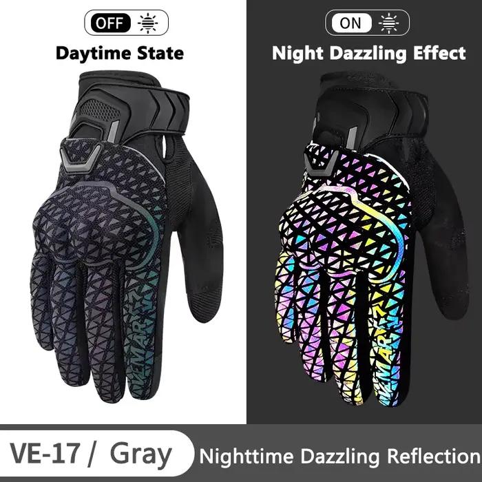 Gants de Moto pour femmes et hommes, chauds, anti-chute, coupe-vent, colorés, réfléchissants, pour é