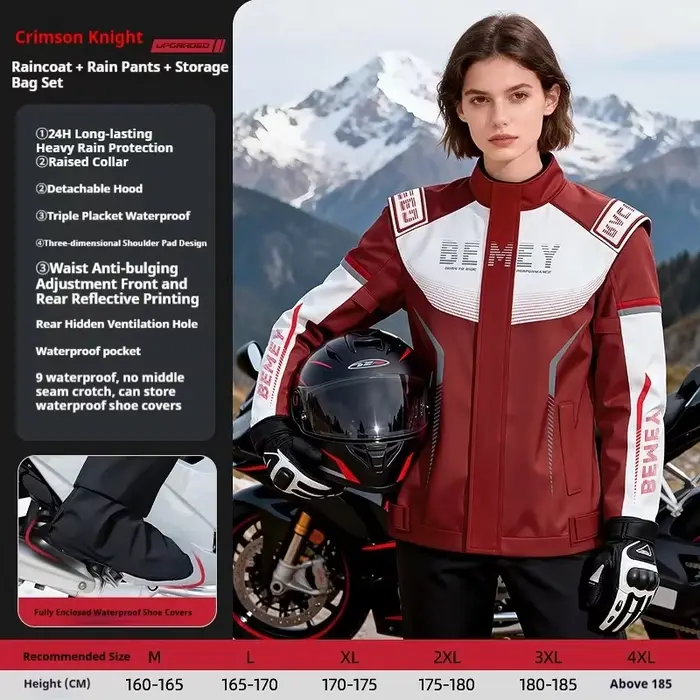 Combinaison de pluie pour moto homme et femme, imperméable intégral, équipement de protection spécia