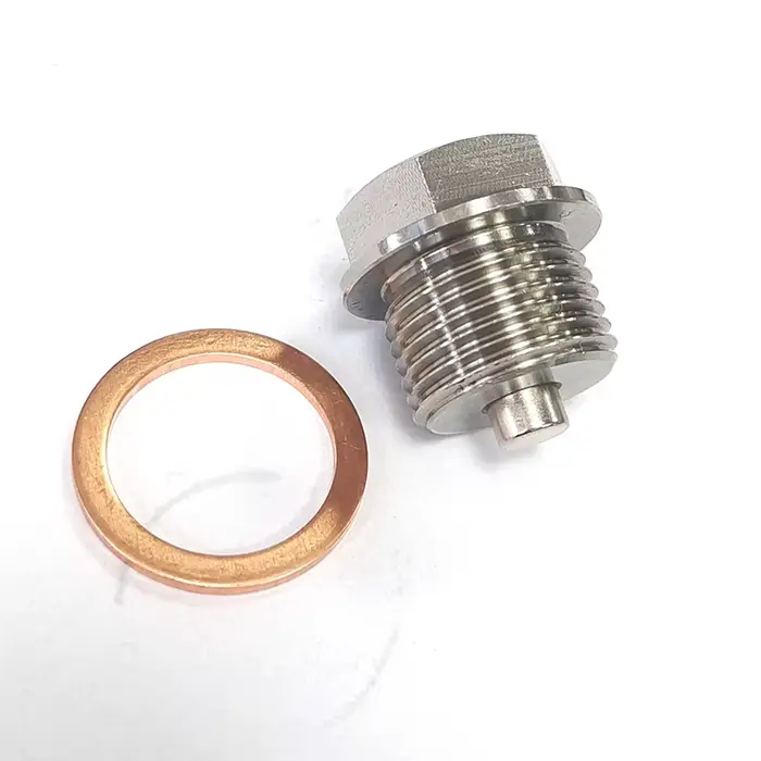 Bouchon de vidange d'huile magnétique en acier inoxydable, 2,2 d'écrou de vidange de puisard, joint 