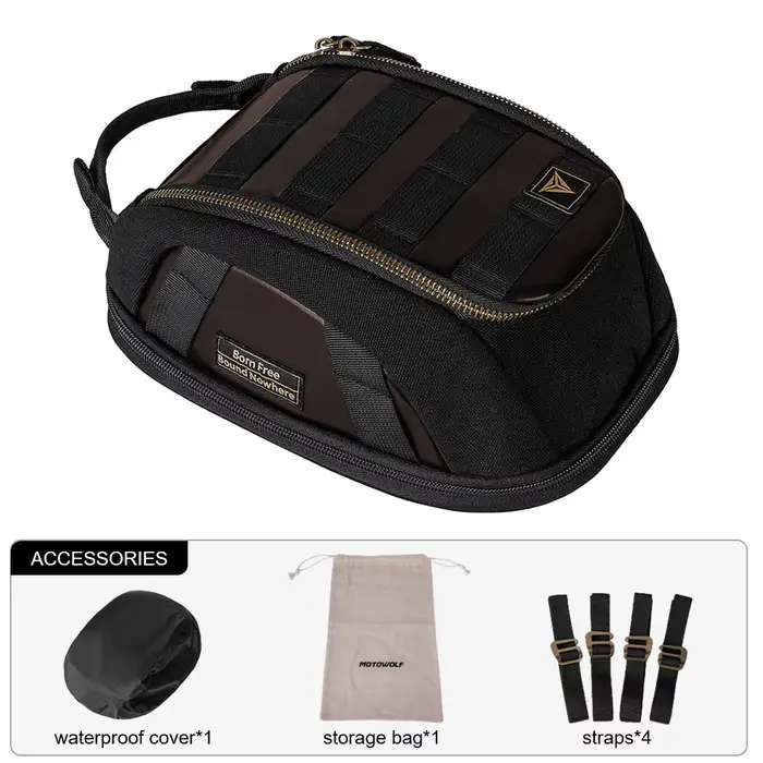 Sac de réservoir magnétique pour moto, extensible, étanche, en cuir rétro, sac de réservoir de carbu