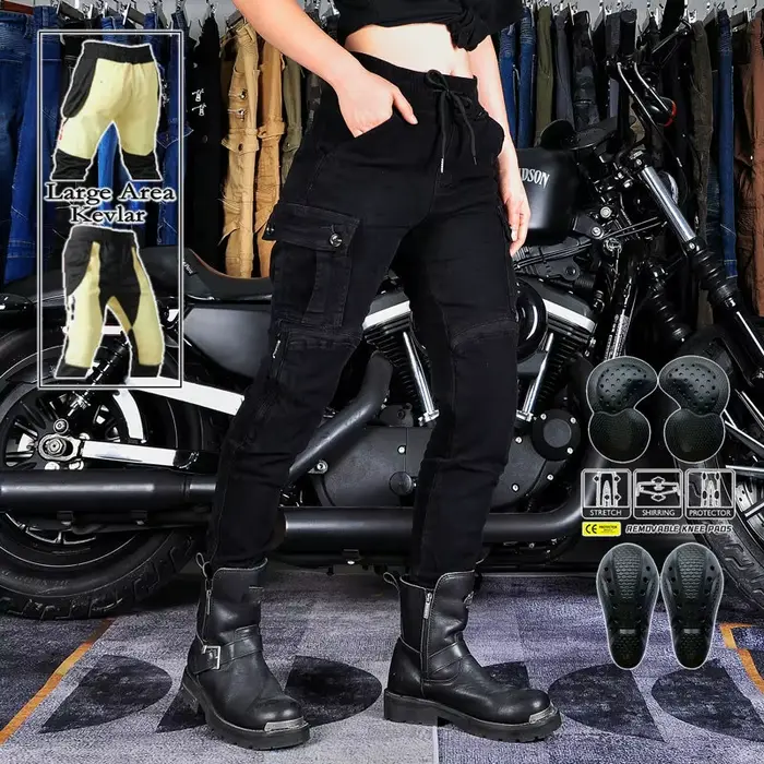 Pantalon de moto, jean de motocross, couche protectrice en Kevlar, pantalon de moto résistant à l'us