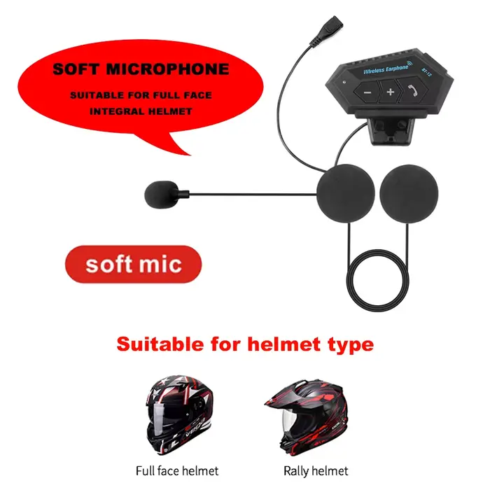 BT12 casque de moto casque Bluetooth sans fil casque moteur casque vélo écouteur stéréo mains libres