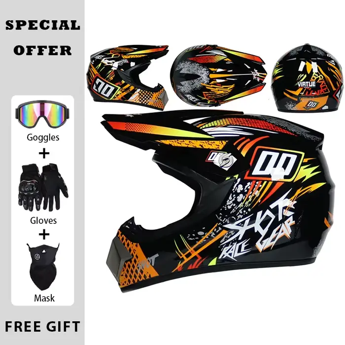 Hommes femmes universel hors route casque DOT approuvé Dirtbike