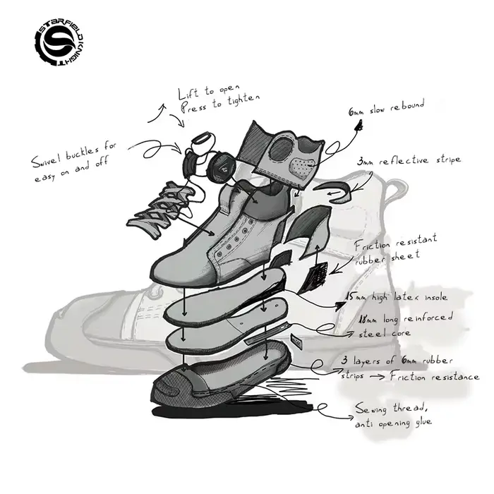 Chaussures de moto rétro
