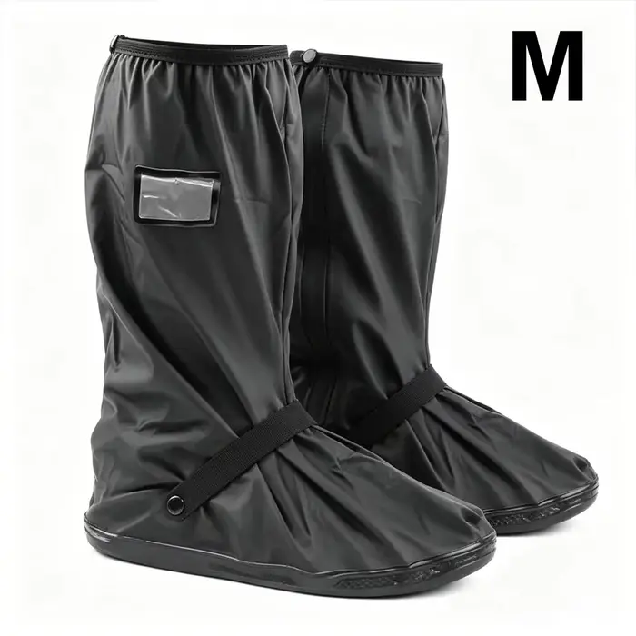 Couvre-bottes de pluie à tige haute, imperméables, antidérapants, réutilisables, unisexes, pour moto