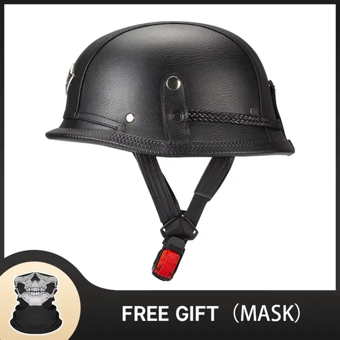 Casque de Moto classique casque de Moto Vintage allemand rétro Casco Moto casque demi visage hommes 