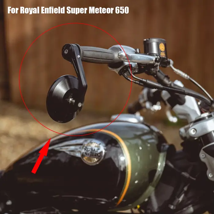 Rétroviseur d'extrémité de barre de moto en aluminium CNC