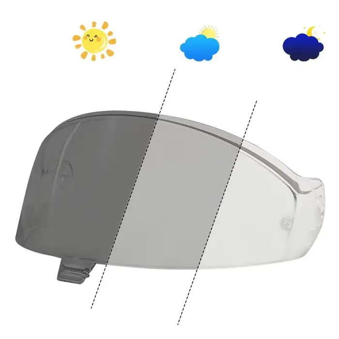 Visière photochromique pour casque Shark Skwal I3 D-Skwal 3 Ridill 2 VZ400, Anti-UV, lentille de rem