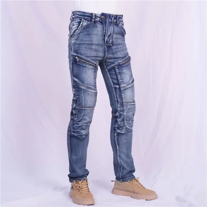 KV04 Kevlar dans le genou Moto jean pantalon