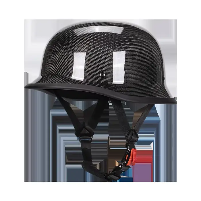 Casque de soldat allemand forgé en Fiber de carbone, demi-casque de croisière Vintage pour hommes, c