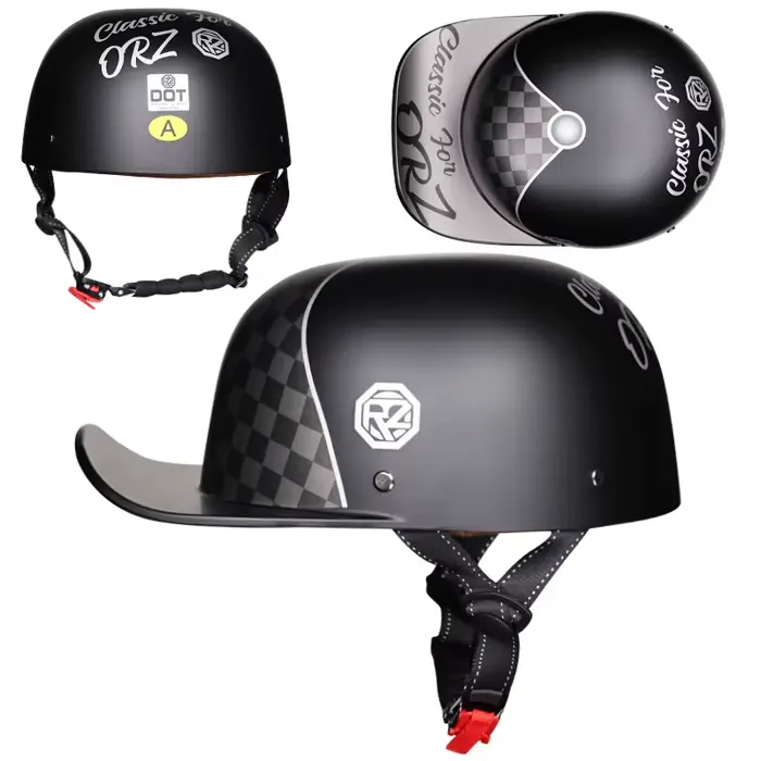 Casque de Moto rétro, demi-visage, Vintage, pour Scooter, motard, Crash, DOT