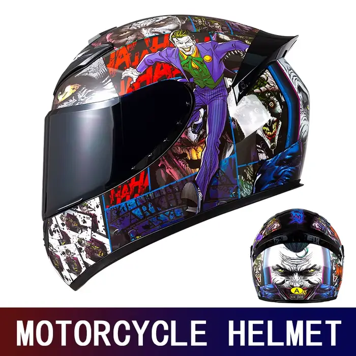 Casque de moto intégral DOT pour homme et femme, casque de moto pour motard, casque de course de kar
