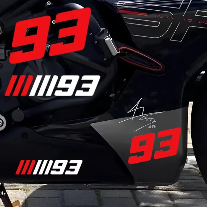 2 pièces/ensemble de No. Autocollant personnalisé pour casque de moto