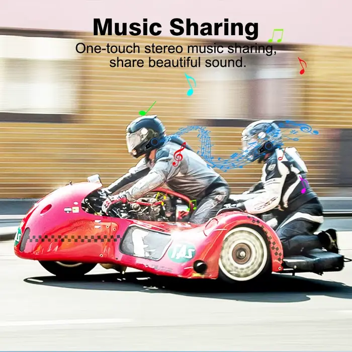 Casque de moto Bluetooth Maxto M6S avec interphone