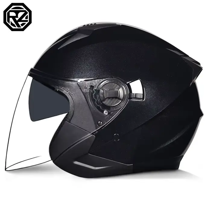 Orz-705 demi-casque rétro hommes et femmes double lentille casque de vélo électrique pédale couvertu