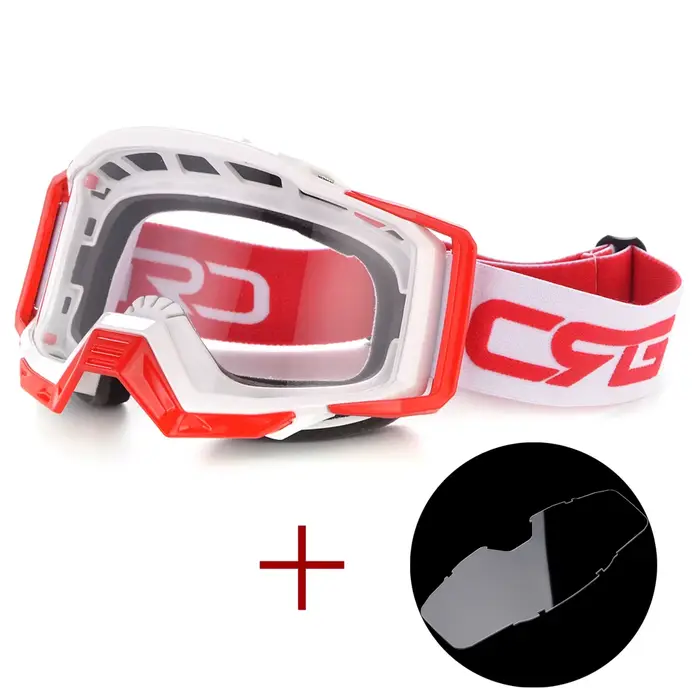 Lunettes de motocross lunettes de motard hors route casque de sport lunettes de soleil avec lentille