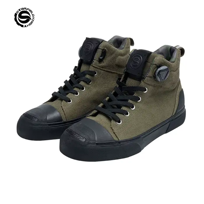 Chaussures d'équitation de moto rétro unisexes, protection dure de Parker, chaussures de vélo de mon