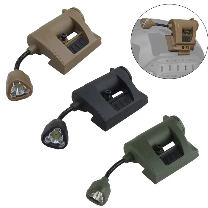 Lumière de casque tactique 3 Modes lampe de poche LED éclairage de nuit extérieur pour la chasse Laser militaire
