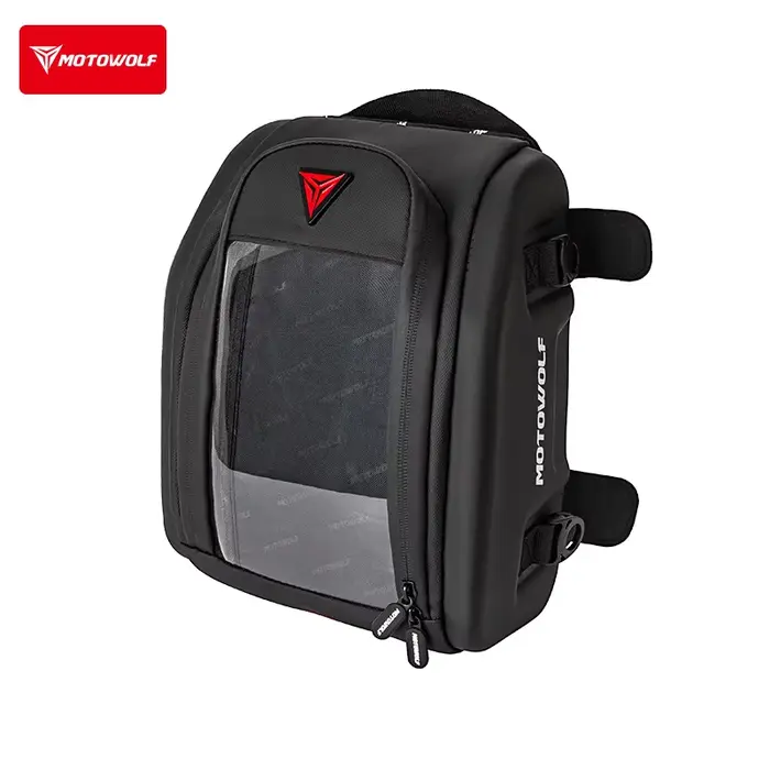 Sac de réservoir de moto magnétique antidérapant, sac de siège arrière de moto avec housse imperméab