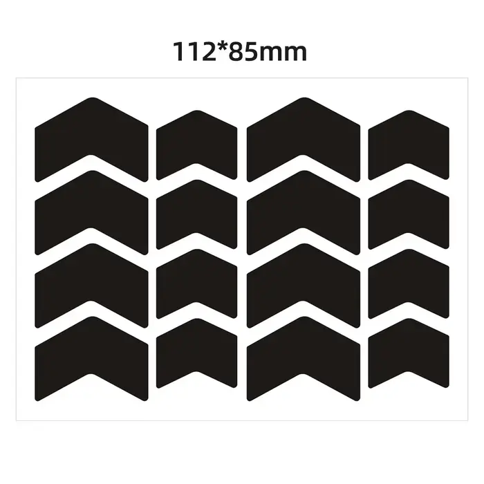 Autocollants noirs invisibles pour casques, film de coulée, style flèche, ruban de coulée pour moto,